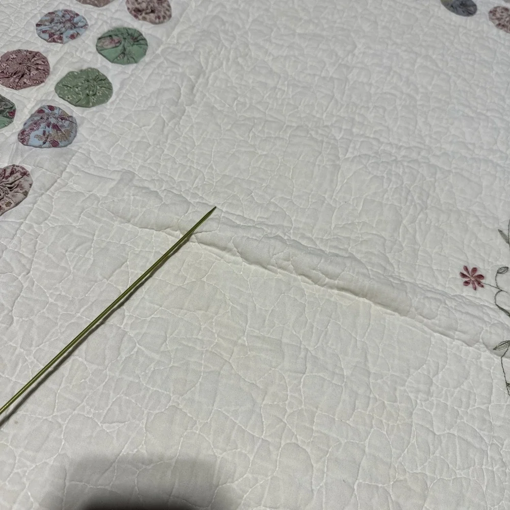 Vintage YO YO Quilt JC Penny Patchwork 67